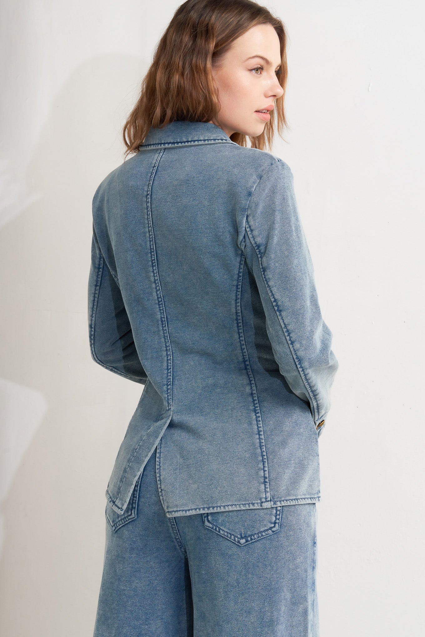 TAILORED FRAME FRENCH TERRY BLAZER Flying Tomato